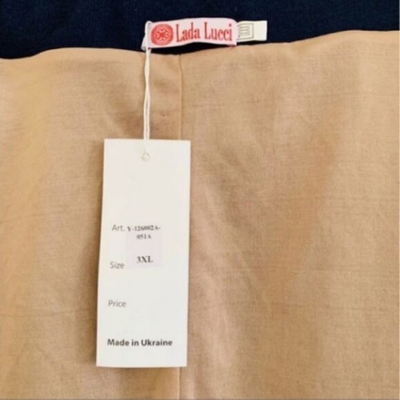 Lada Lucci womens plus 3x midi skirt navy stripe accent color block wool blend - Picture 7 of 8